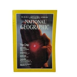 Vintage National Geographic Magazine October 1982 Silicon Valley Thailand Alaska